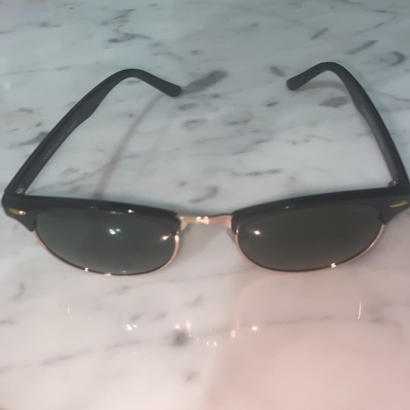 Park Row Polarized Sunglasses metallic classic style black/green - Picture 2 of 9